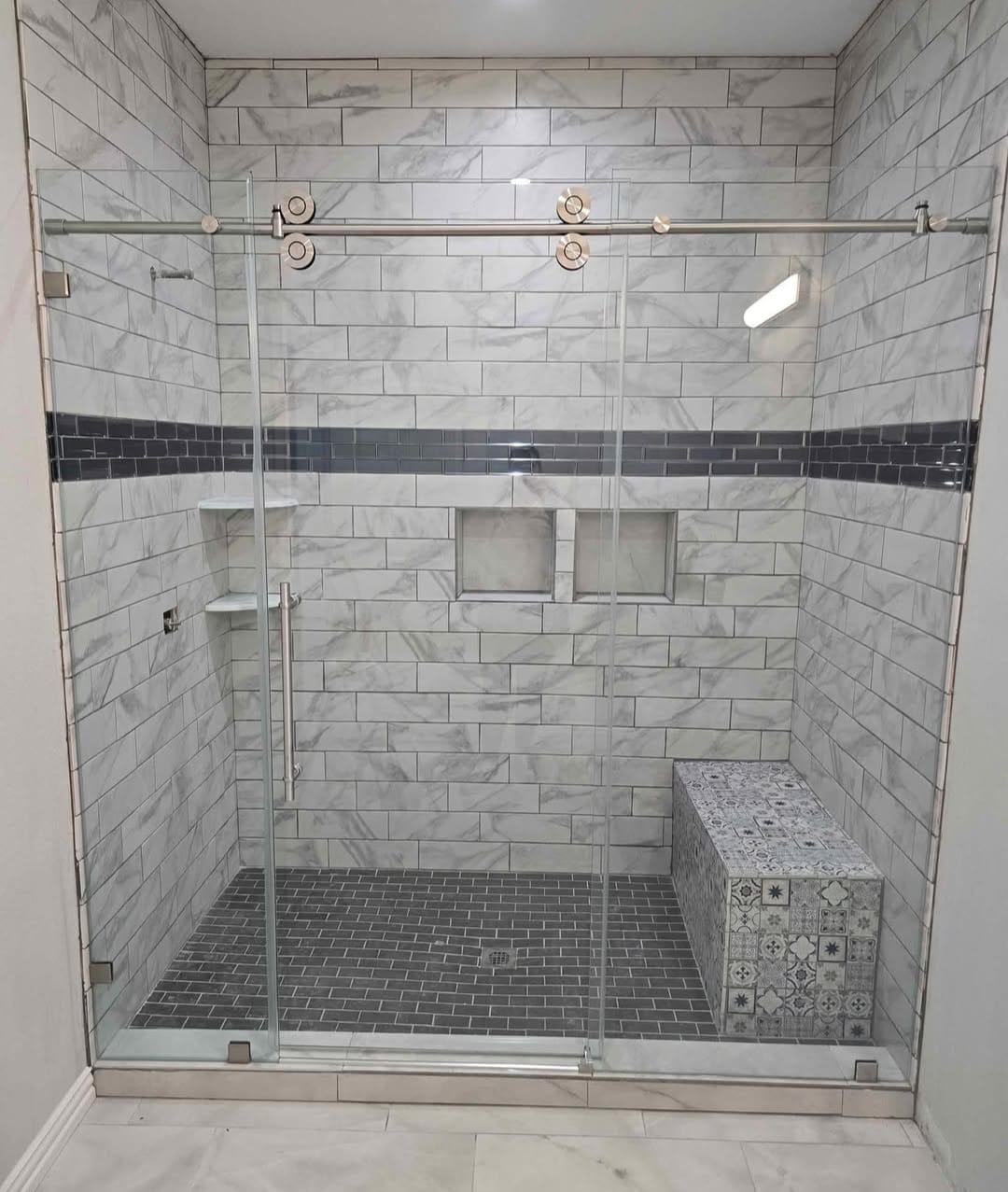 Frameless Sliding Shower