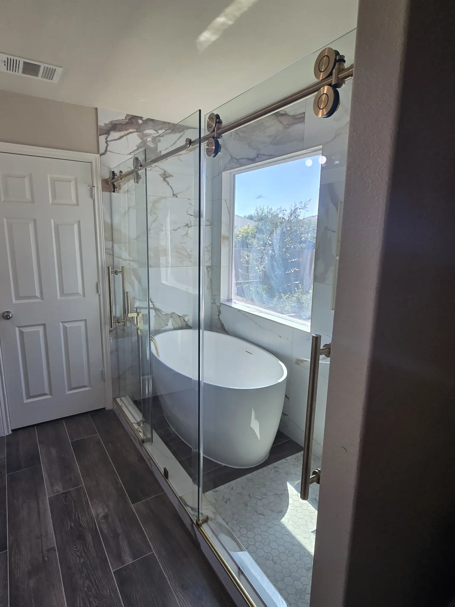 Shower with Freestanding Tub